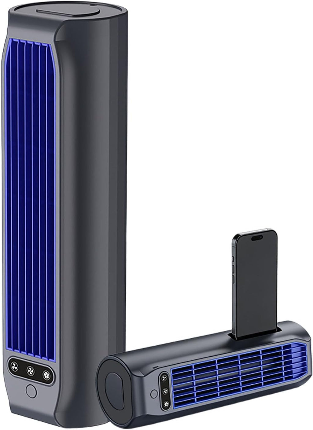 GENERIC Refroidisseur D'air Brizaac, Climatiseur Brizac,climatiseur Mural Avec Batterie 3000mah,ventilateur De Refroidissement Silencieux Sans Lame à 3 Vitesses Pour La Chambre,bureau Et La Maison (kaki)