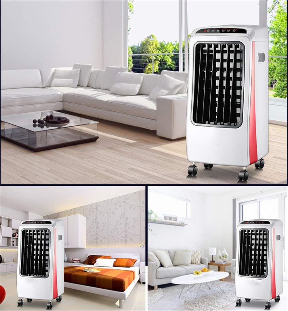  Climatiseur Portables Mobile 4 Fan De Roulettes Roues Climatisation Silencieux Ventilateurs Cold Fan Home De Humidificateur Trois Modes Fonction De Refroidissement (Bleu)