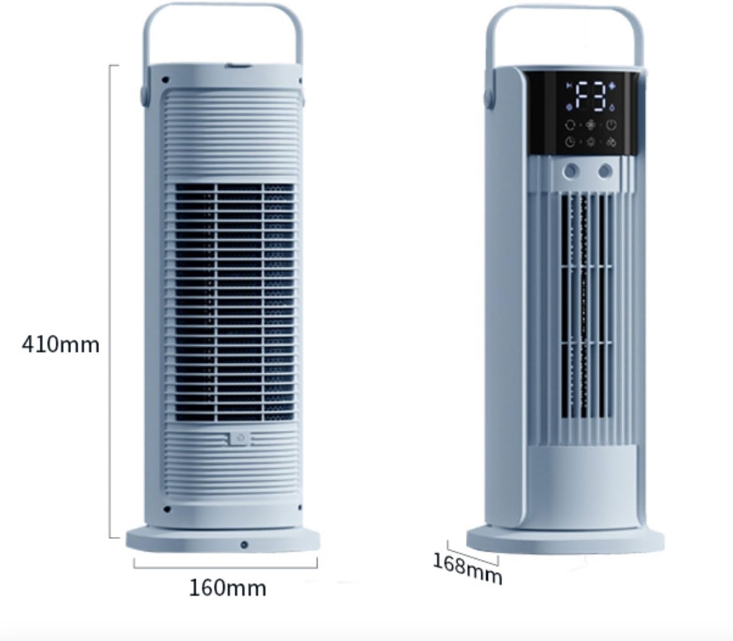 GENERIC Ventilateur De Tour Oscillant à 180°, Refroidisseur D'air évaporatif Portable Avec Télécommande, écran Tactile Numérique à 3 Vitesses, Humidificateur De Merde Silencieux Pour La Salle De Bureau à Domi
