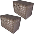 GENERIC Clôture En Aluminium Pour Climatiseur Avec Couvercle – Extérieur Pour Climatiseurs – Marron 110 Cm – Solution De Dissimulation Extérieure Pour Climatiseurs