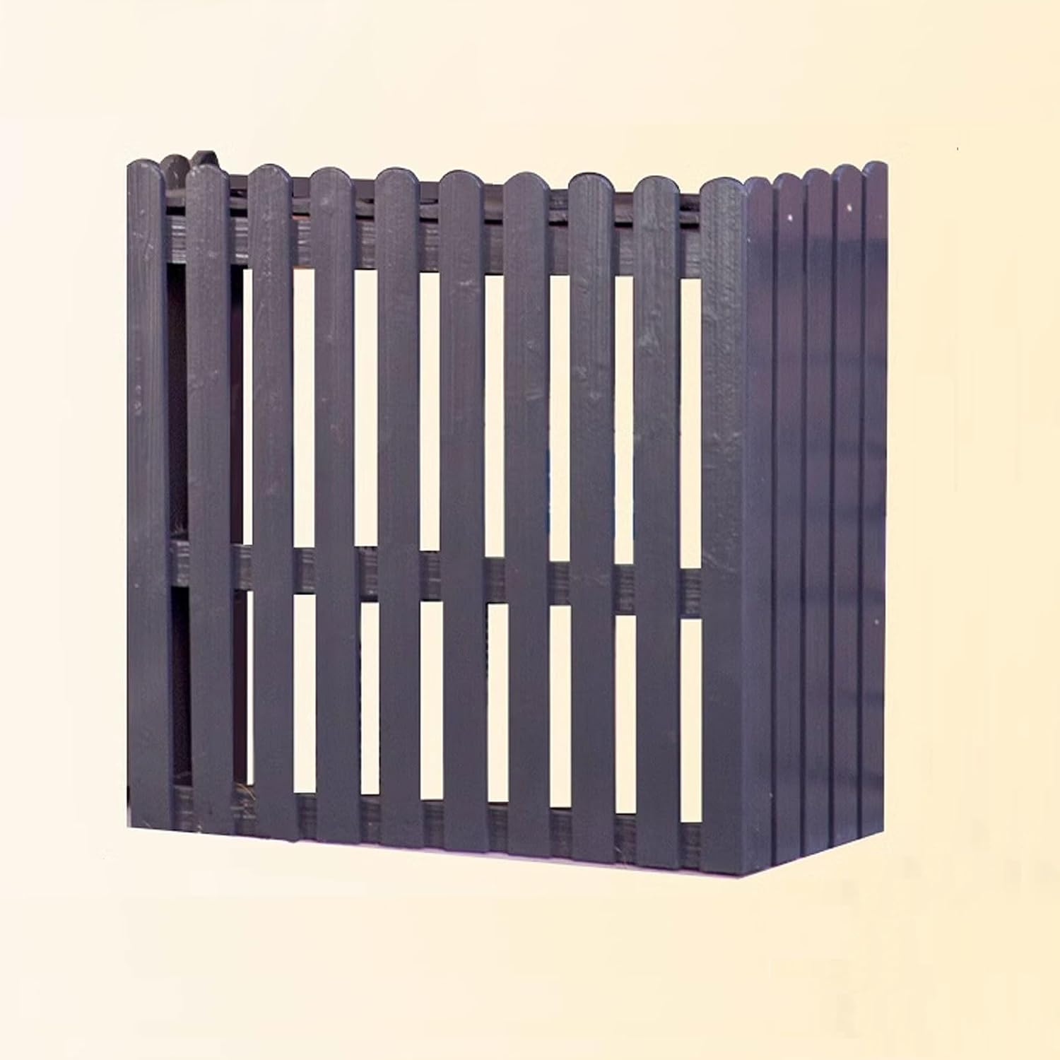 GENERIC Housse De Pompe à Chaleur Extérieure – Boîtier De Climatiseur En Bois Résistant Aux Intempéries – Bouclier Décoratif Pour Unités Extérieures – Gris – 120 X 60 X 105 Cm – Accessoires De Jardin