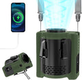  MERTTURM Ventilateur De Ceinture Portable, 10 000 MAh Rechargeable (22 Heures De Refroidissement), Ventilateur Puissant Sans Mains Pour Cou/corps/ceinture/bureau Avec Lumière Et Banque D'alimentation
