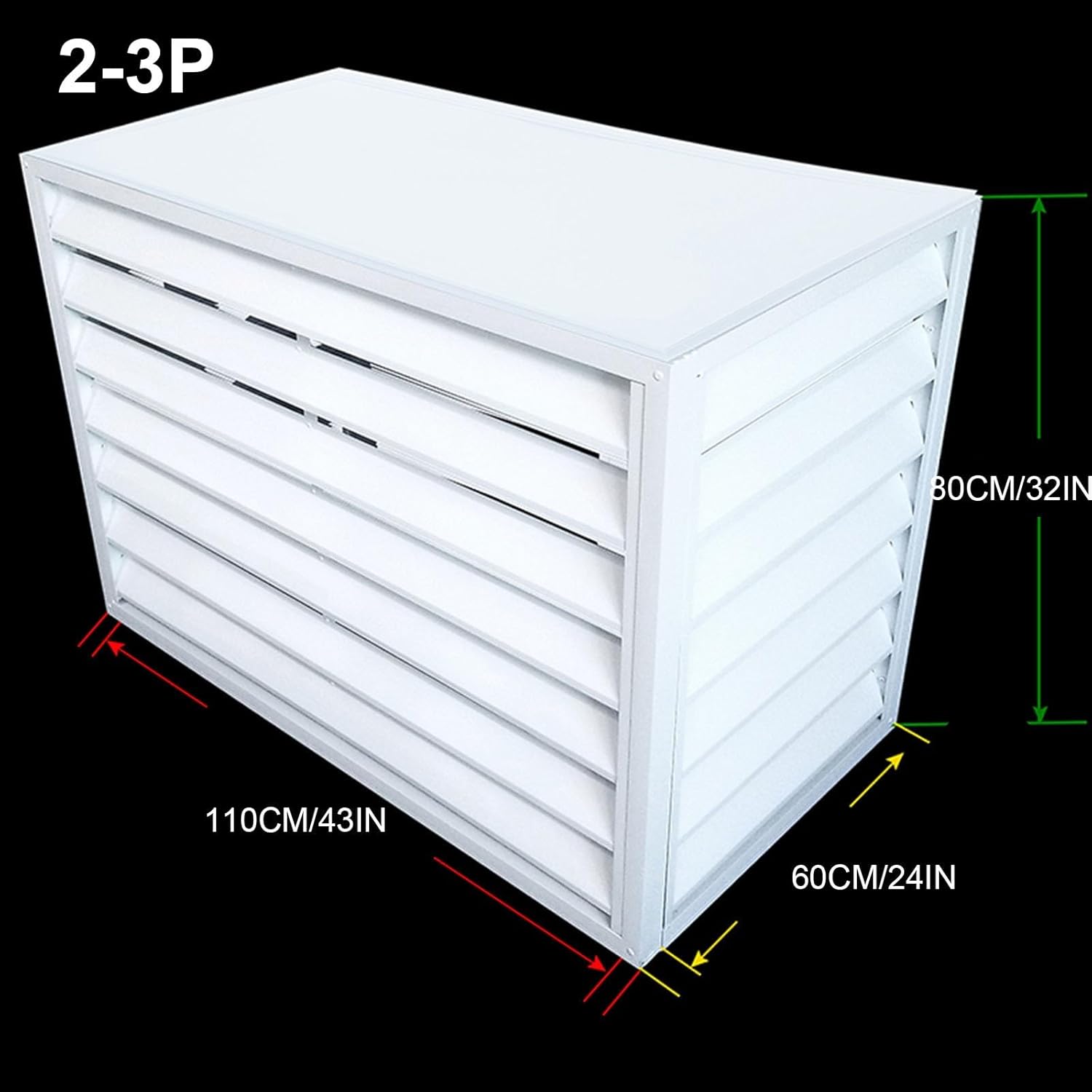 GENERIC Housse De Protection En Aluminium Pour Climatiseur – Protection Contre Les Intempéries Pour Unité Extérieure, Condensateur, Matériau Extérieur Pour Intérieur/extérieur