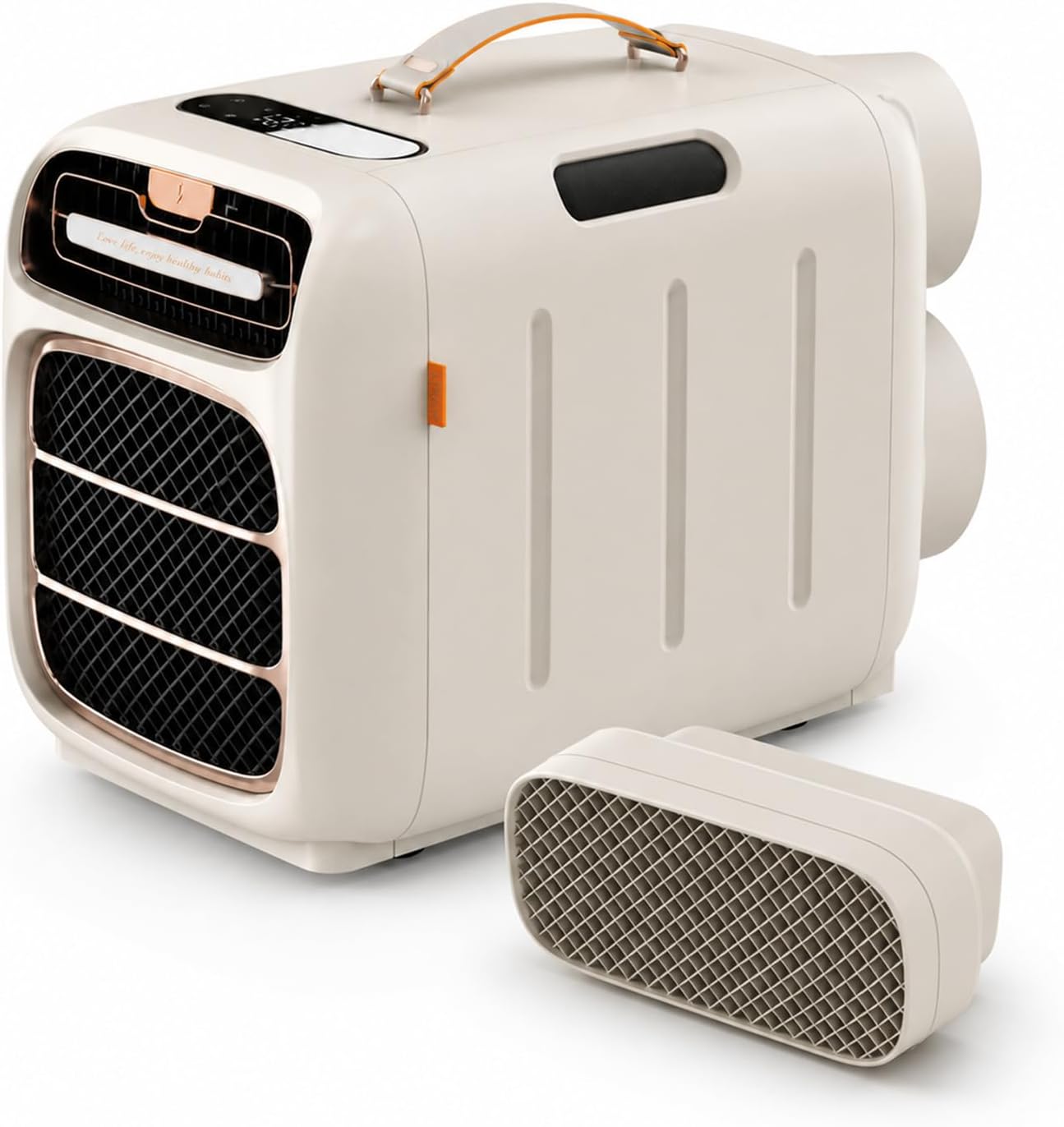  Climatiseur Mobile Camping, Mini Climatisation De Tente Cooling | Compresseur 5000 BTU, Double Tuyau, Refroidissement 3s, Pour 5-10m², Basse Consommation 420W, Silencieux 45dB