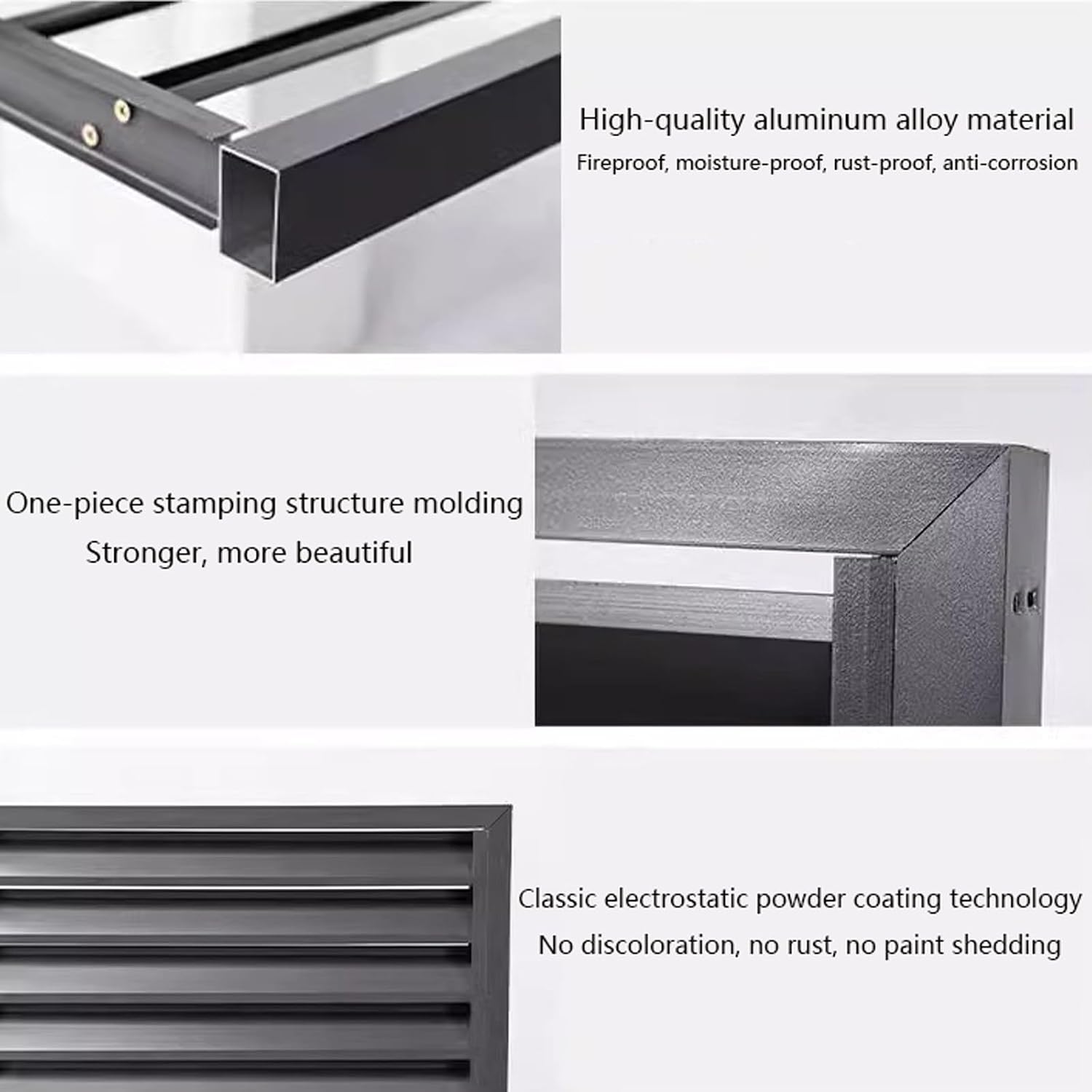 GENERIC Housse De Protection Extérieure Résistante Aux Intempéries Pour Climatiseur – Protection Décorative En Aluminium Pour Pompe à Chaleur – Barrière De Protection Contre Le Bruit Pour Climatiseurs