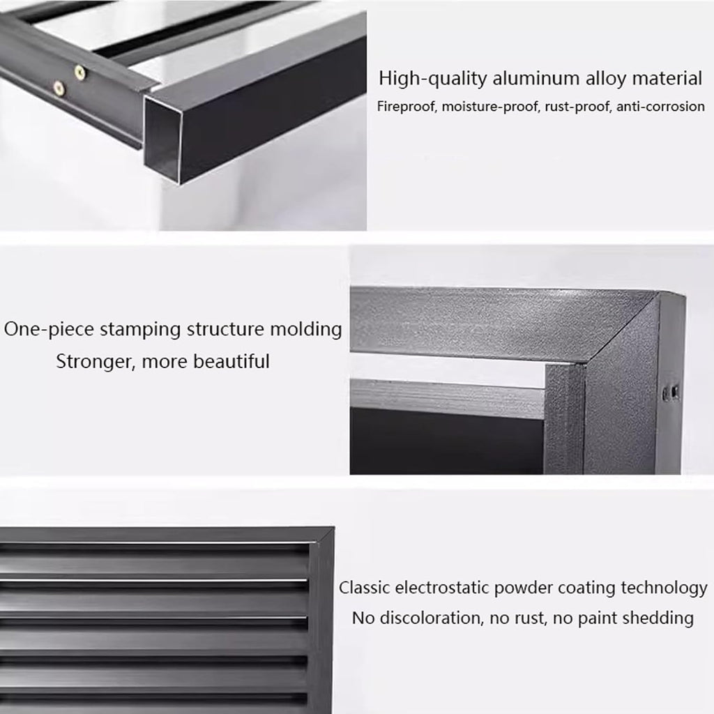 GENERIC Housse De Climatiseur D'extérieur Résistante Aux Intempéries - Barrière Décorative En Aluminium - Protection Contre Le Bruit Pour Climatiseurs - Protection Toutes Saisons