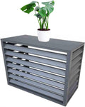  Housse En Aluminium Pour Climatiseur – Clôture Décorative D'extérieur Pour Unités De Climatisation – Protection De Radiateur Dissimule Et Protège Votre Unité (gris, 110 X 60 X 80 Cm)