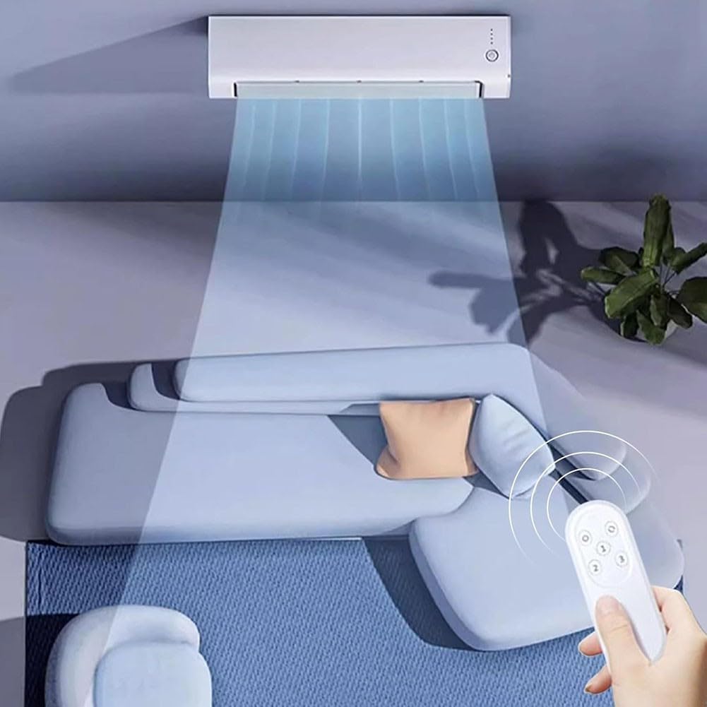  Lecreatekit Climatiseur Mural Portable Avec Installation Sans Fil, Aucun Perçage Nécessaire, Convient Pour La Maison Et Le Bureau, économie D'énergie Et Télécommande (B)