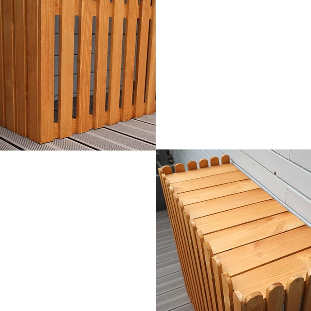 GENERIC Housse De Protection En Bois Pour Climatiseurs - 120 X 60 X 109 Cm - Bleu - Résistant Aux Intempéries - Élégant - Protection Extérieure - Pour Unités De Climatisation