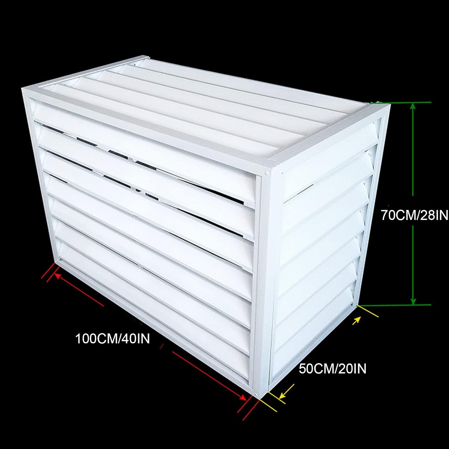 GENERIC Housse De Protection Pour Climatiseur D'extérieur – Isolation En Aluminium Ou Résistant Aux Intempéries Avec Clôture élégante Pour Unités Extérieures, Idéale Pour Toutes Les Saisons