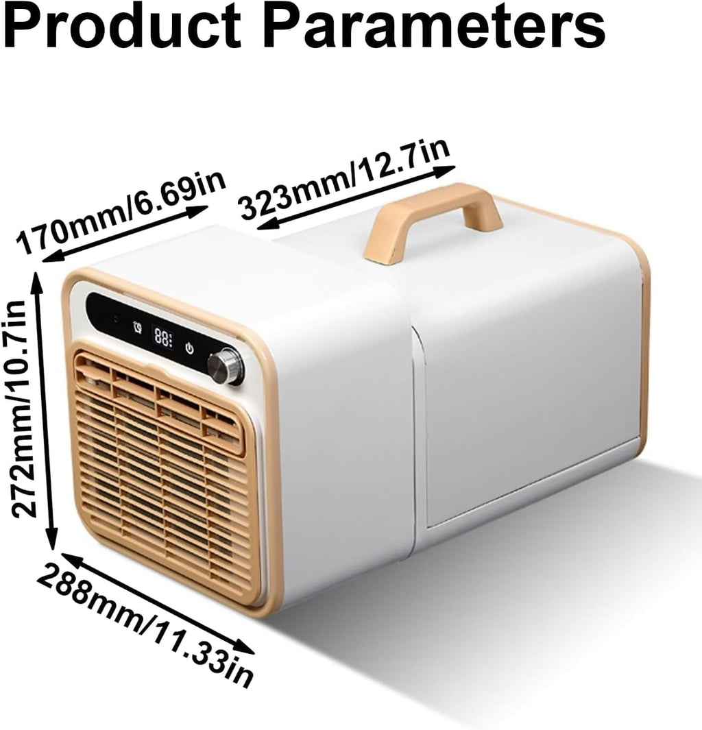  Climatiseur Portable Split Silencieux, 500000 BTU Unité De Camping Tranquille Avec WiFi Et Télécommande, 130m3/h Airflow, 12H Minuterie, Utilisation Multi-scènes Pour La Chambre à Coucher/Bureau/R