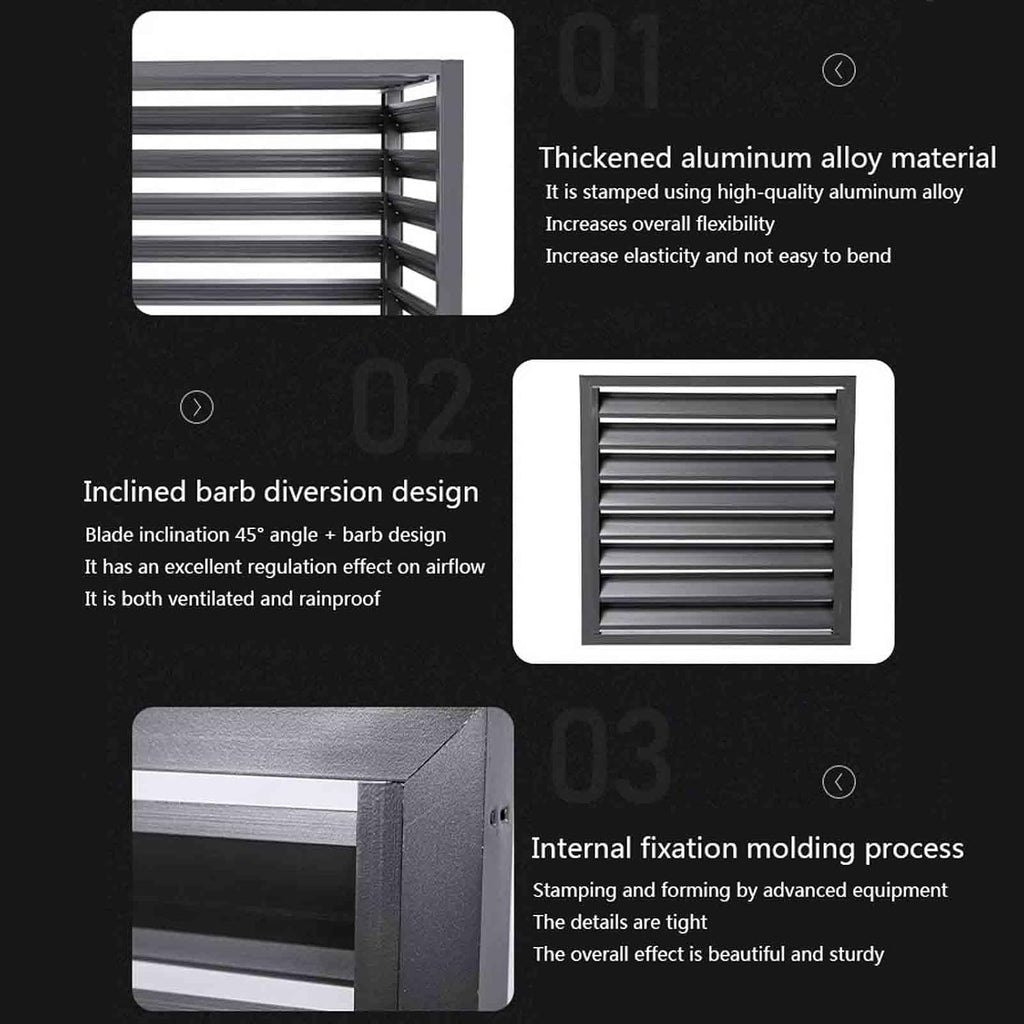 GENERIC Housse De Protection Extérieure Résistante Aux Intempéries Pour Climatiseur – Protection Décorative En Aluminium Pour Pompe à Chaleur – Barrière De Protection Contre Le Bruit Pour Climatiseurs