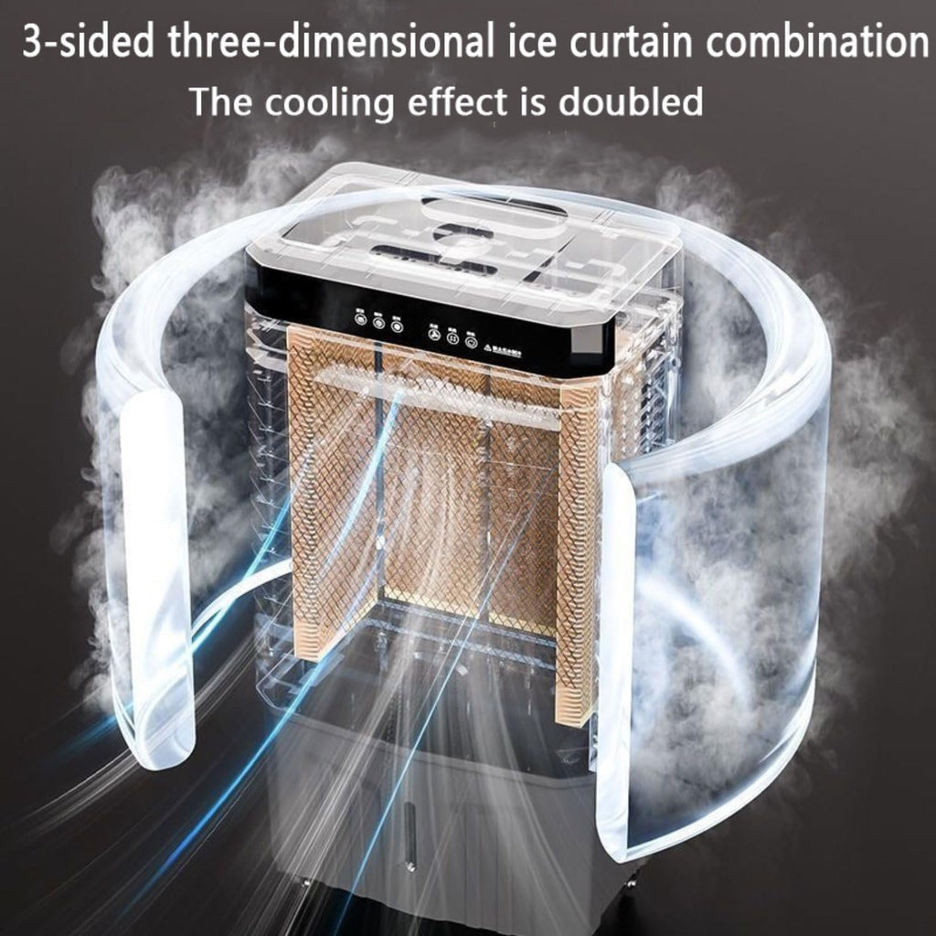 GENERIC Refroidisseur D'air évaporatif Portable, Réservoir 45L, 3 Vitesses, Télécommande, Horlogerie 12H, Ventilateur Oscillant Pour Le Bureau De La Chambre, Mobilité Facile, Fonctionnement Silencieux, Aucun