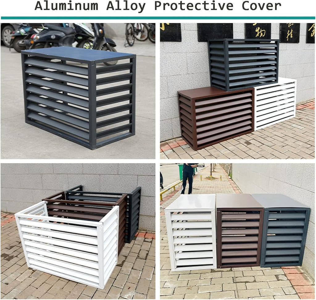 GENERIC Housse De Protection Décorative Pour Climatiseur Extérieur, Protection Contre Les Intempéries, Pour Unités Centrales De Climatisation Et Poubelles - Résistante Aux UV Et Imperméable