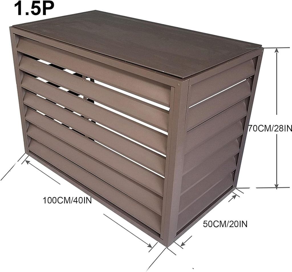 GENERIC Housse De Protection En Aluminium Pour Climatiseur - Étanche - Pour Pompe à Chaleur Extérieure - Pour Mini Systèmes Divisés - Réduit La Rouille Et Les Dommages