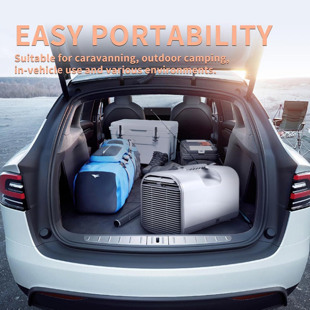  Mini Unité De Climatisation Portable 5100 BTU Avec Déshumidificateur, Refroidisseur énergétique 600W Pour Les Tentes, VR, Camping Et Petites Chambres, Télécommande Bluetooth, Conception Compacte Pour