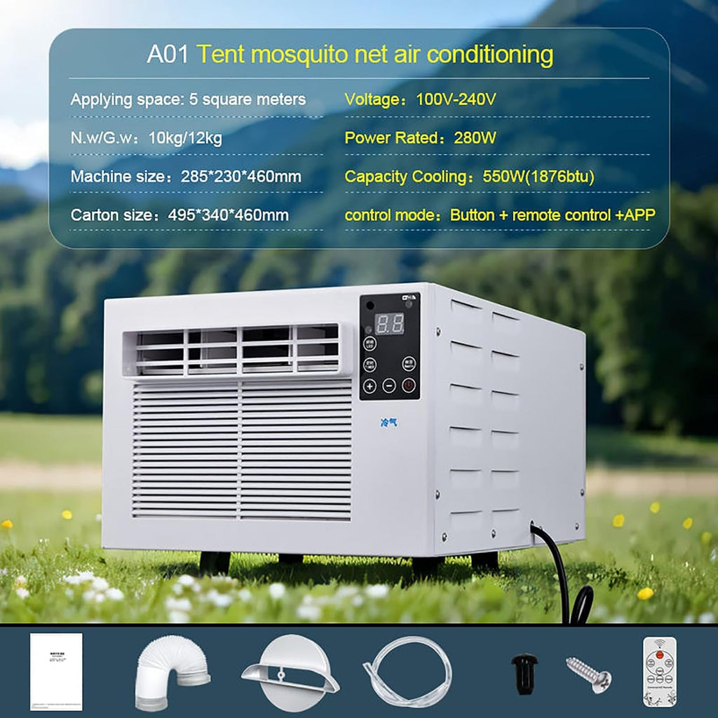  Climatiseur Portable Avec Déshumidificateur, Refroidissement Rapide Compact Mini AC Pour Chambre À Coucher Cuisine Dortoir Maison De Location