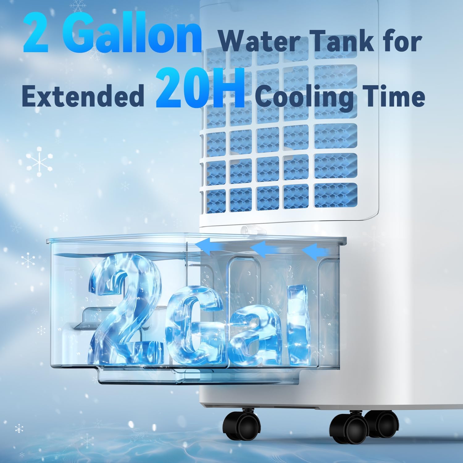  Climatiseurs Portables Sans Fenêtre Avec 4 Modes Et 3 Vitesses, Minuterie De 15 H Pour Arrêt Automatique Intelligent, Réservoir De 7,6 Litres Pour 20 H De Refroid