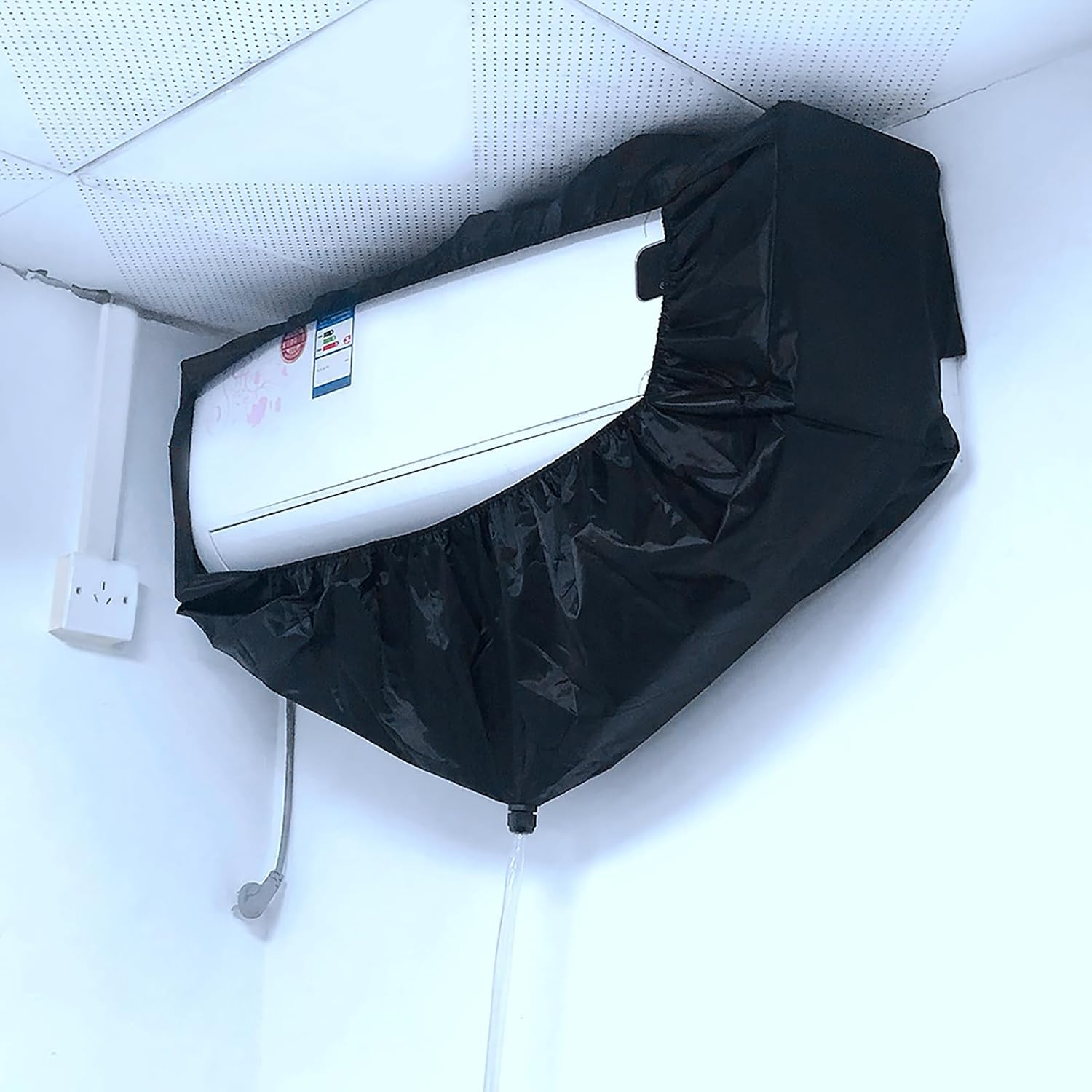  Housse De Protection Pour Le Nettoyage Des Unités Intérieures Des Climatiseurs, Hotte De Lavage Pour Climatiseur Mural étanche Et Poussière Avec Tuyau D'eau, Kit Nettoyage Climatisation Split