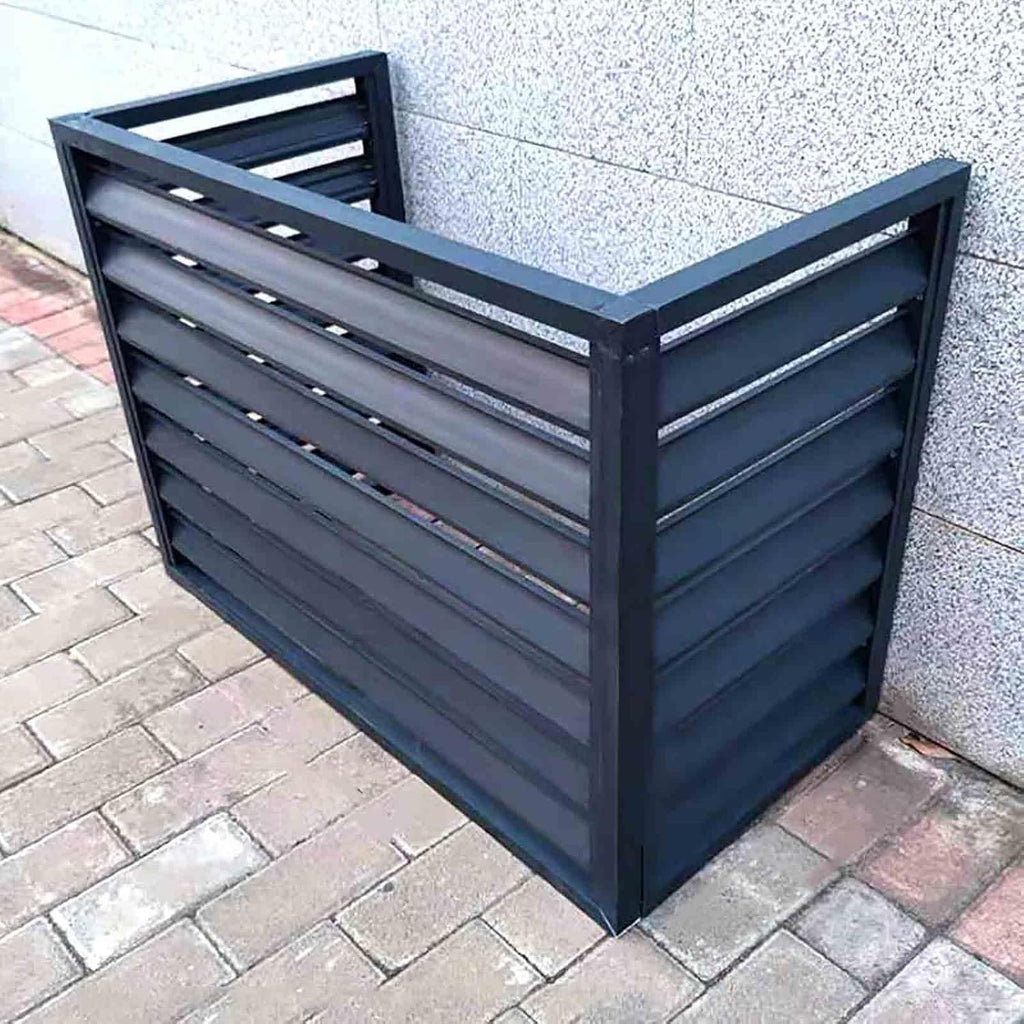 GENERIC Housse De Climatiseur D'extérieur Résistante Aux Intempéries - Barrière Décorative En Aluminium - Protection Contre Le Bruit Pour Climatiseurs - Protection Toutes Saisons