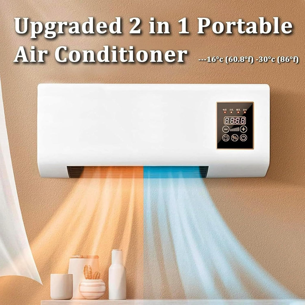  Ventilateur De Climatisation à Fente, Portable, Mural, Froid Et Chaud, 2-en-1, Super Silencieux Avec Télécommande, Idéal Pour La Maison, Bureau, Chambre à Coucher