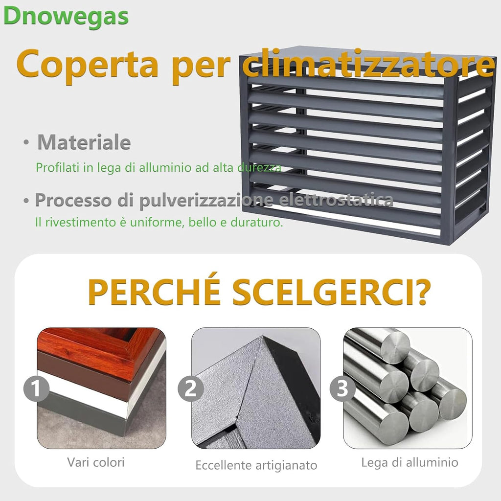  Housse Imperméable Pour Climatiseur – Protection De L'unité De Pompe à Chaleur 1,5P (L100W50H70) – Housse De Protection Pour Unité De Climatisation Extérieure – Bouclier Résistant Aux Intempéries Pour