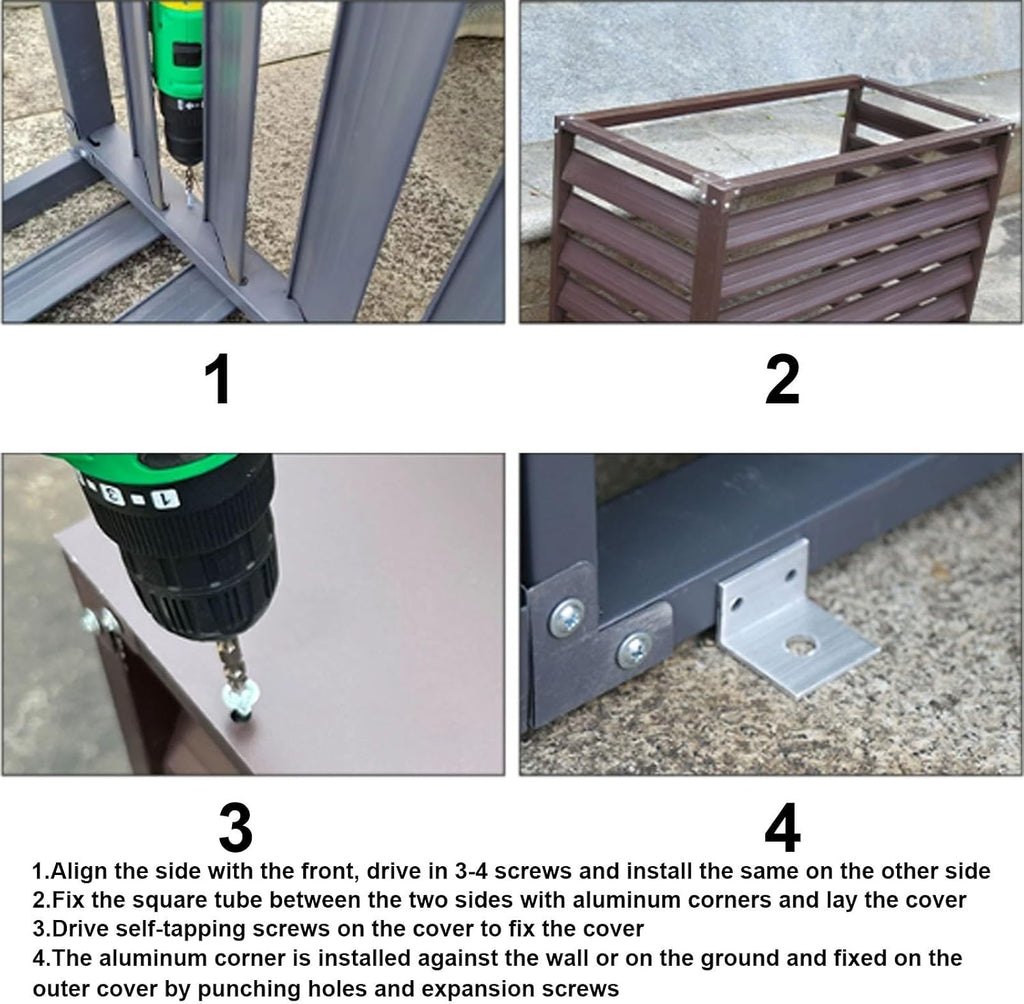  Housse En Aluminium Pour Climatiseurs MiniSplit Et Pompes à Chaleur Protection Extérieure Résistante Au Vol Et Aux Intempéries Compatible Avec Toutes Les Unités Standard