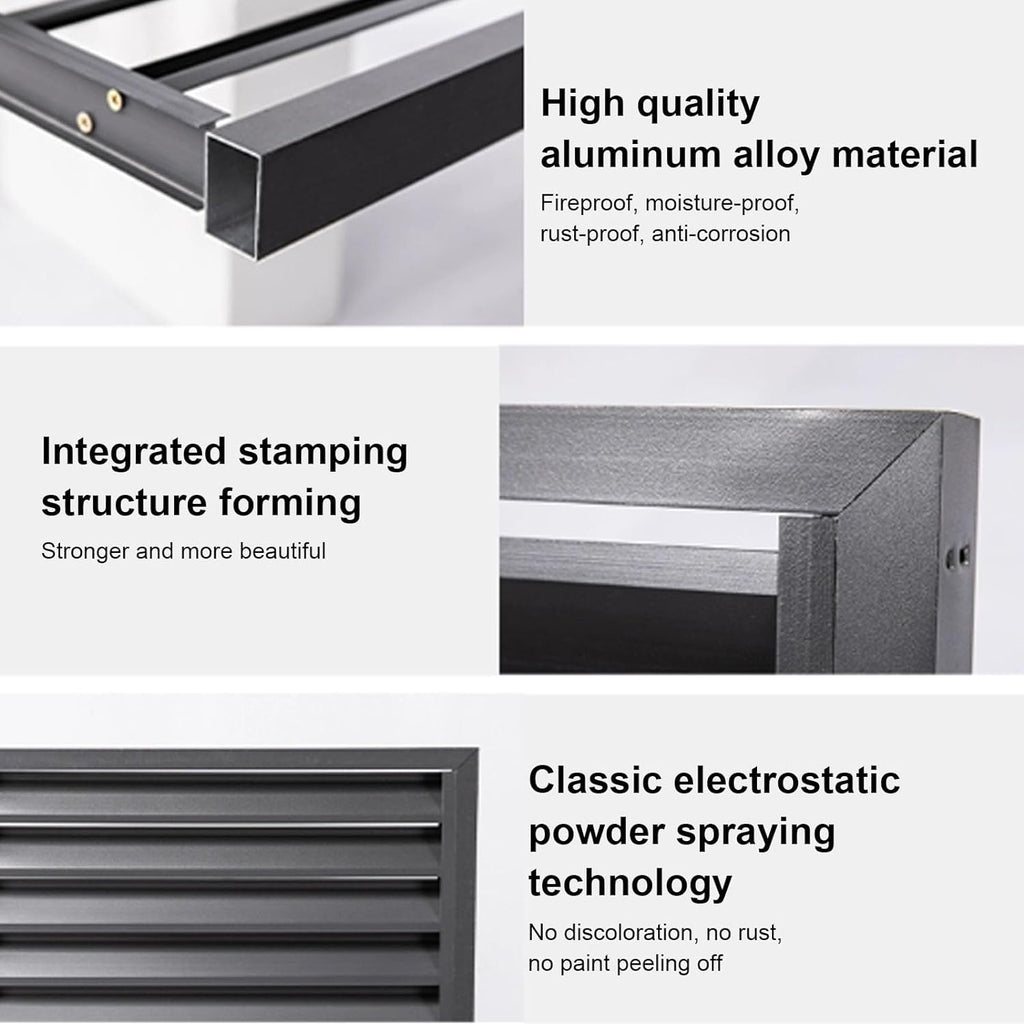 GENERIC Housse Marron Pour Climatiseur – Clôture En Alliage D'aluminium Pour Unité De Fenêtre AC Intérieur/extérieur, Protection Contre La Pluie, Solution élégante D'intimité Pour La Maison Et La Terrasse