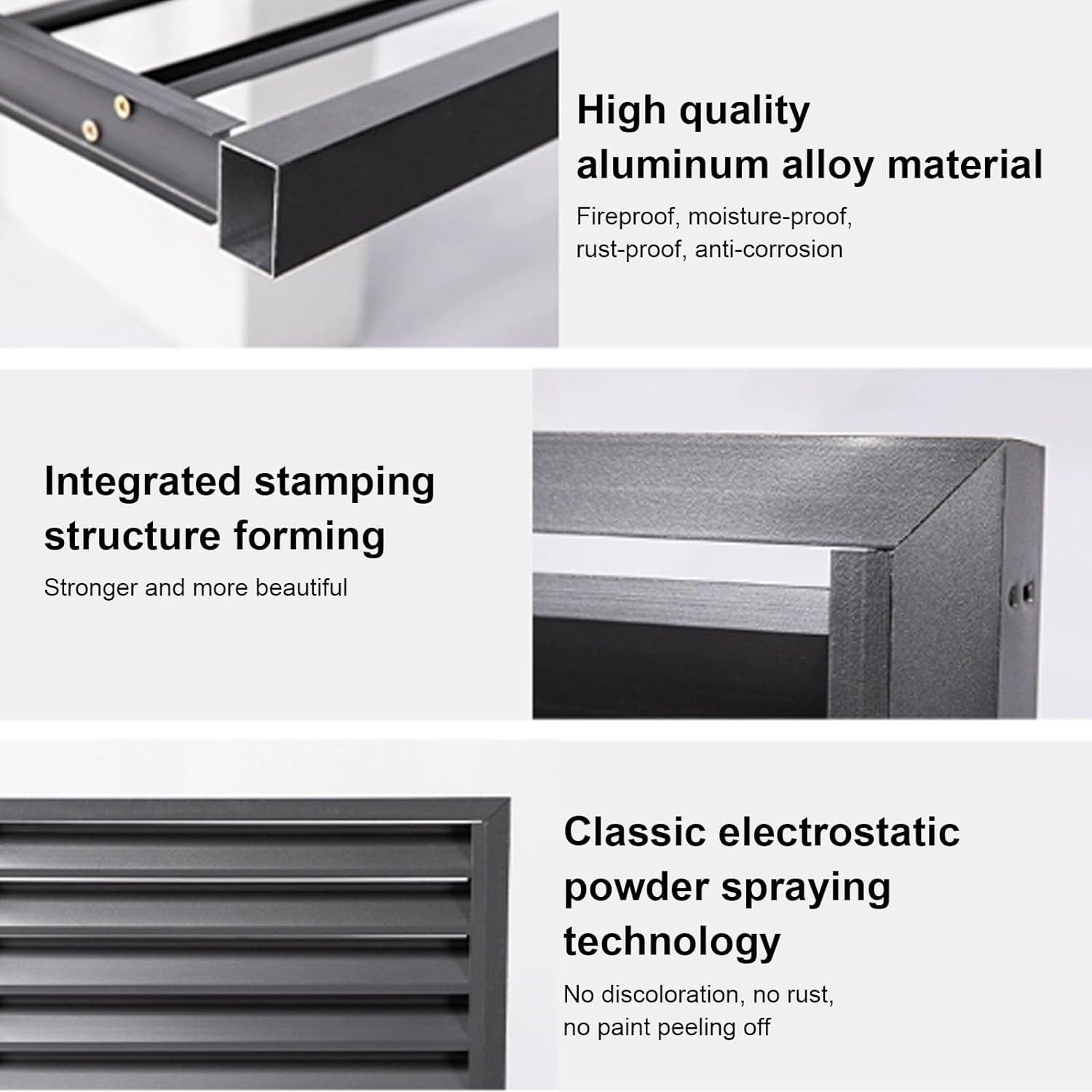 GENERIC Housse Marron Pour Climatiseur – Clôture En Alliage D'aluminium Pour Unité De Fenêtre AC Intérieur/extérieur, Protection Contre La Pluie, Solution élégante D'intimité Pour La Maison Et La Terrasse