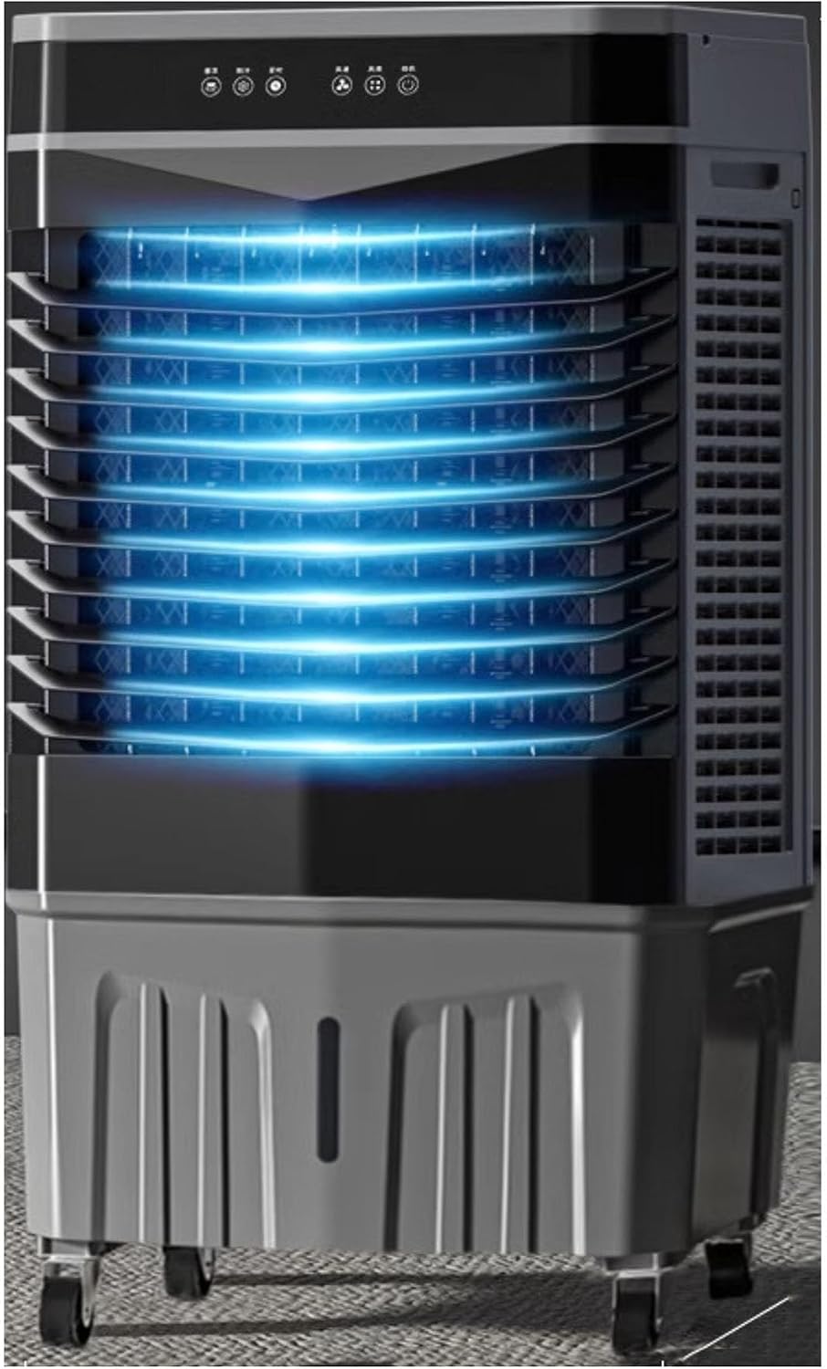 GENERIC Refroidisseur D'air évaporatif Portable, Ventilateur D'humidificateur à 3 Vitesses Avec Minuterie, Grande Tour De Refroidissement De Réservoir Pour Le Bureau Du Salon, Refroidisseur De Marais Oscillan