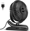  HONYIN Mini Ventilateur à Pince, 720 Rotation° Clip & Table Ventilateur | Petit Ventilateur USB, Air Puissant Et Fonctionnement Silencieux, Alimenté Par USB, Pour Maison Table Bureau