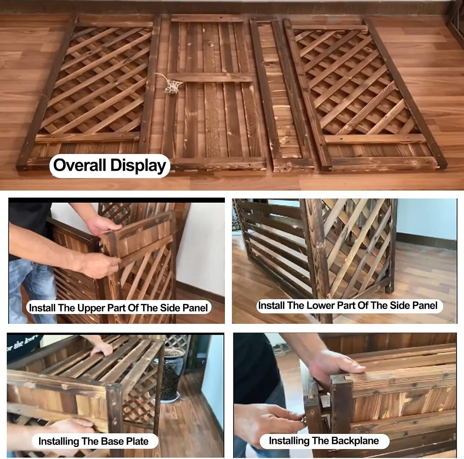  Housse De Protection Respirante Pour Climatiseur D'intérieur, Cadre En Bois Imperméable, étagère à Persiennes, Décoration, Clôture De Confidentialité, Protection Antichut