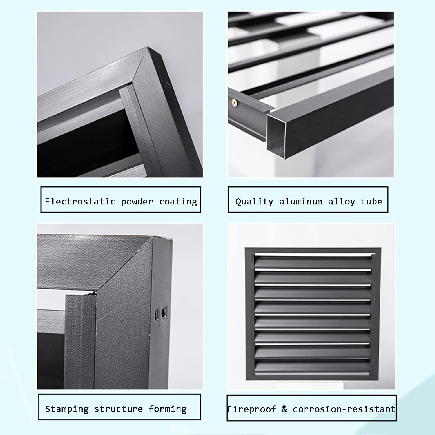 GENERIC Écran De Clôture Pour Climatiseur Extérieur – Volets En Alliage D'aluminium Et Housse Anti-corrosion Pour Unités Extérieures Noir Taille 1,5P : L1 – Protection Et Décoration Polyvalentes.