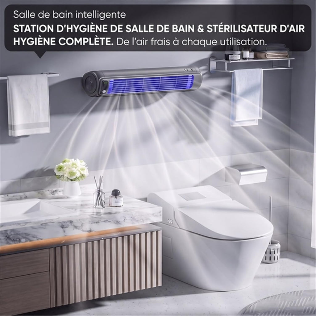  Climatiseur Sans Évacuation Rechargeable Sans Fil Silencieux | Format Compact Avec Batterie Intégrée Pour Un Usage Flexible, Idéal Sur Une Table De Nuit Ou Un Bureau