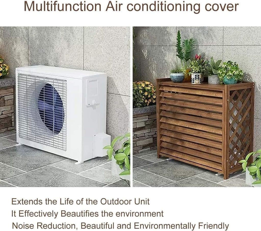  Housse De Protection Antivol Pour Climatiseur, Toutes Saisons, Protection De Confidentialité Pour Clôture Extérieure, Support Pour Plantes Pour Balcon De Jardin, étanche à L'eau Et à La Poussière