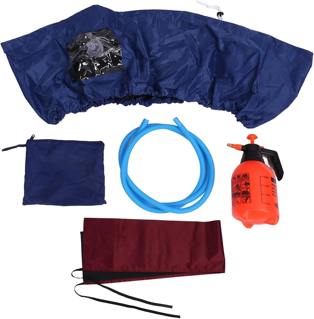  Fockety Kit De Nettoyage Pour Climatiseur Mini Split, Housse De Nettoyage Pour Le Lavage De La Poussière De L'unité De Climatisation Murale étanche Avec Tuyau D'eau Et Sortie De Drainage