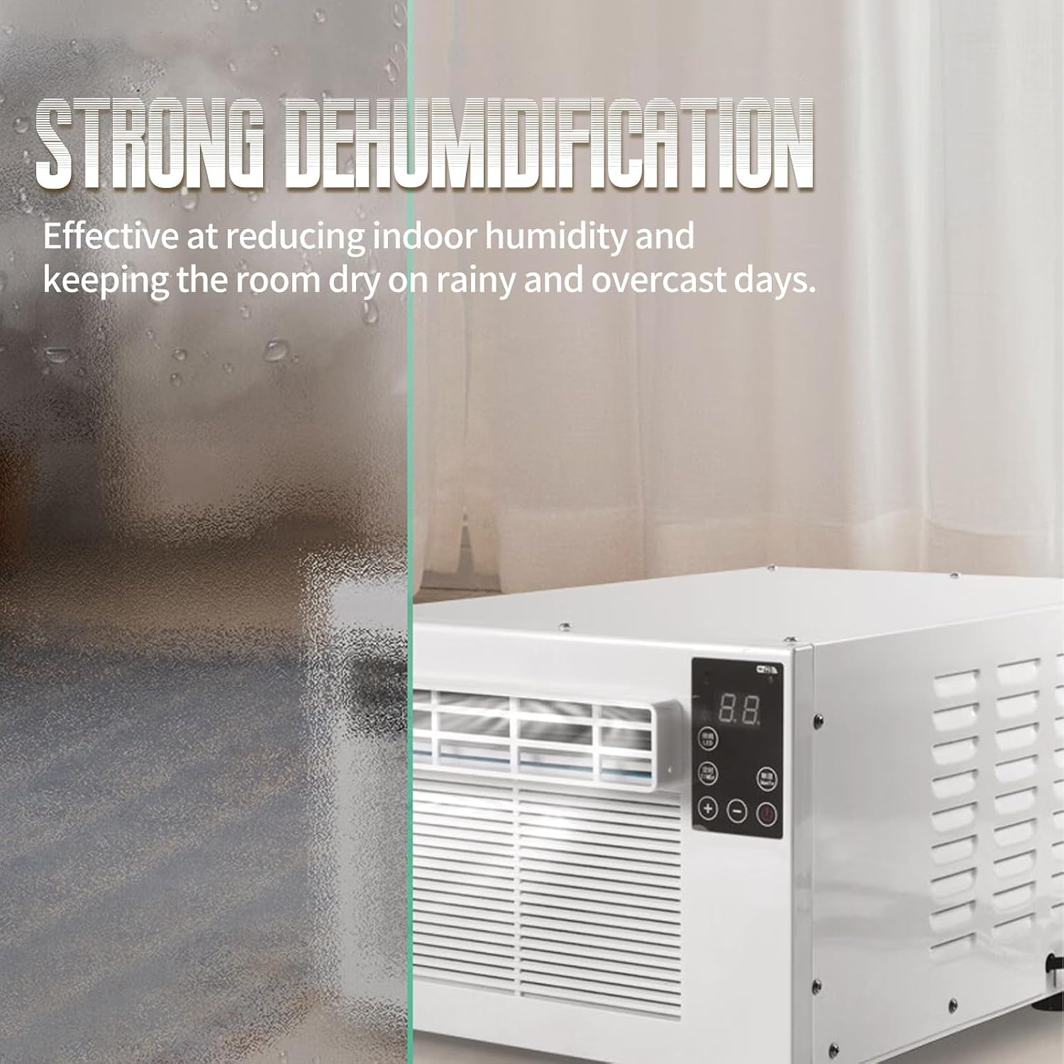 Climatiseur Portable Avec Déshumidificateur, Refroidissement Rapide Compact Mini AC Pour Chambre À Coucher Cuisine Dortoir Maison De Location