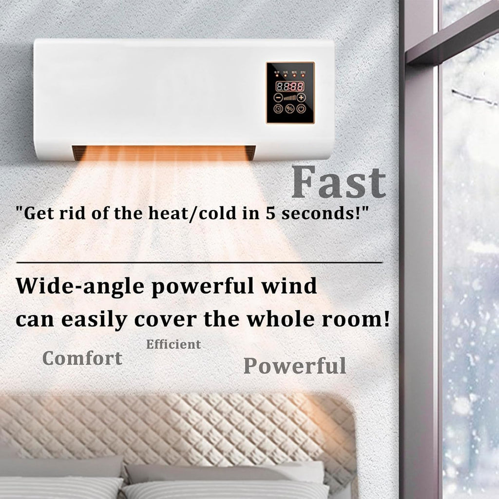  Mini Unité De Climatisation Murale, Climatiseur Portable Silencieux De 3500W Pour Le Bureau à Domicile, Chaleur Froide Rapide Avec Minuterie, Système De Refroidissement à économie D'énergie Facile D'i
