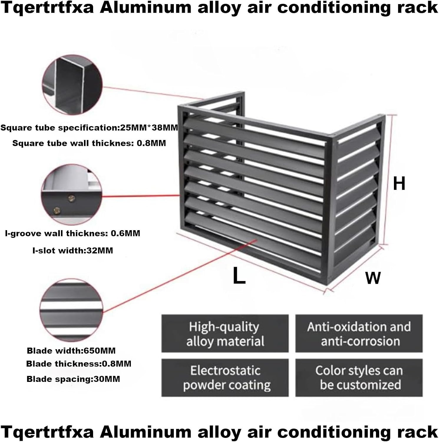 GENERIC Housse De Climatiseur D'extérieur En Aluminium Pour Climatisation – Housse De Pompe à Chaleur En Aluminium Pour Unités Extérieures – Protection Résistante Aux Intempéries Pour Climatiseurs Et Pompes à