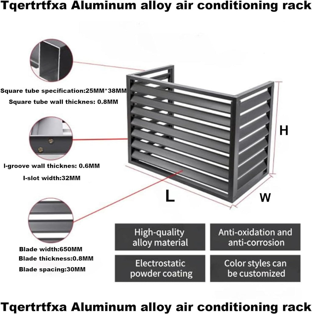  Housse De Protection En Aluminium Pour Mini Climatiseur Split - Protection Extérieure Résistante Aux Intempéries Pour Pompe à Chaleur - Design Durable Et élégant