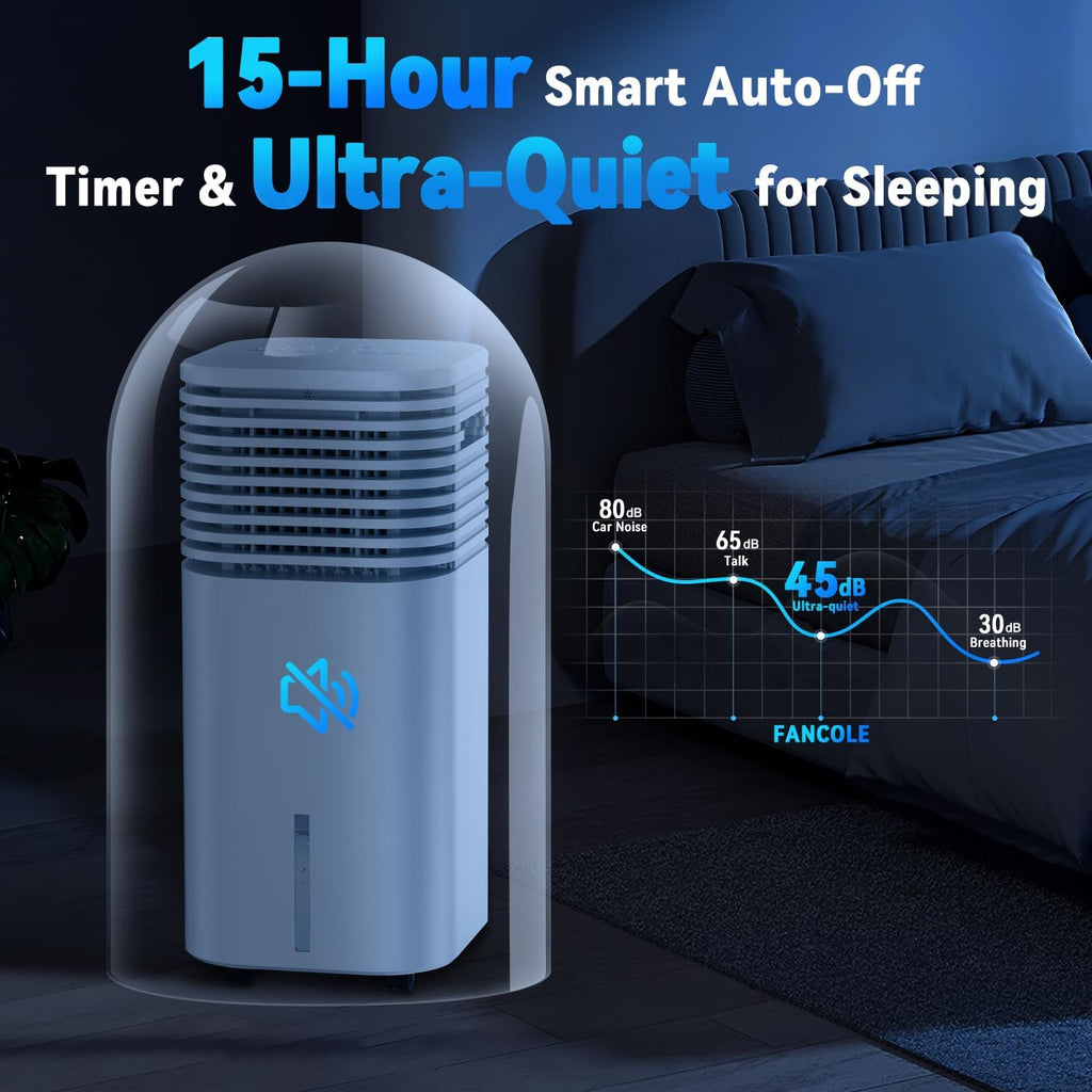  Climatiseurs Portables Sans Fenêtre Avec 4 Modes Et 3 Vitesses, Minuterie De 15 H Pour Arrêt Automatique Intelligent, Réservoir De 7,6 Litres Pour 20 H De Refroid