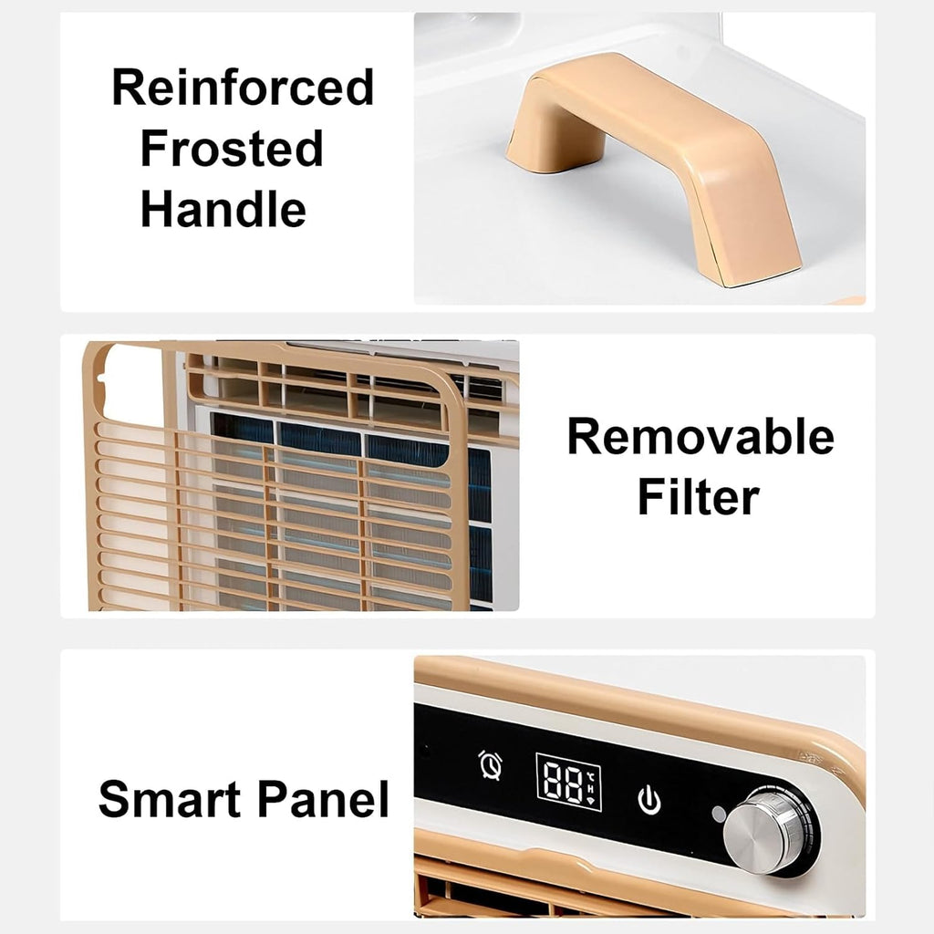  Climatiseur Portable Split Silencieux, 500000 BTU Unité De Camping Tranquille Avec WiFi Et Télécommande, 130m3/h Airflow, 12H Minuterie, Utilisation Multi-scènes Pour La Chambre à Coucher/Bureau/R