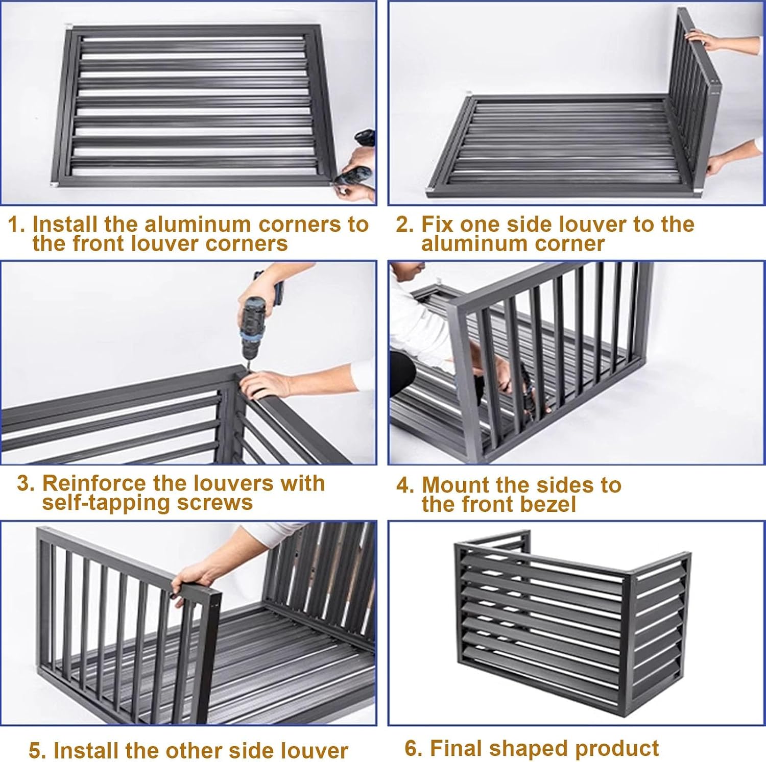  Housse De Climatiseur En Aluminium De Qualité Supérieure Pour Mini Unités Séparées – Protection Complète En Hiver Pour Une Utilisation En Extérieur Et En Intérieur – Housse Marron Résistante Aux