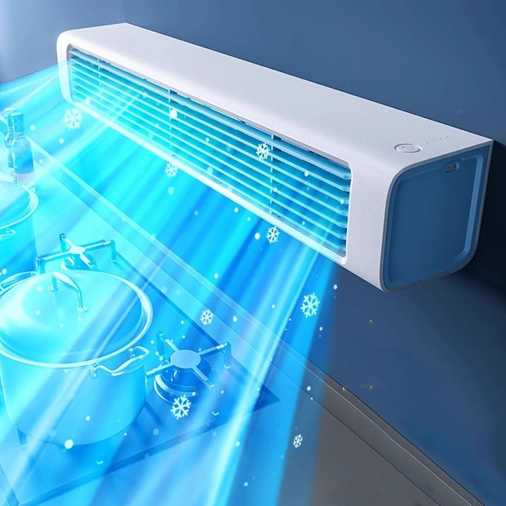  Refroidisseur D'air Portable, Ventilateur Sans Lame De 3 Vitesses Avec Télécommande, Refroidissement Personnel Silencieux Pour Le Bureau De Chambre à Coucher, Conception Murale Sans Fenêtre Requise