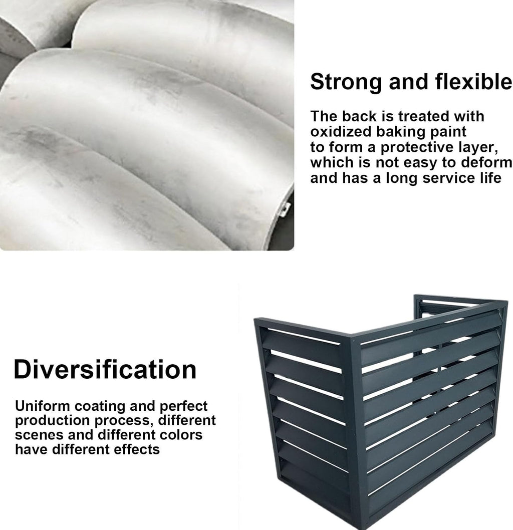 GENERIC Couvercle D'unité De Climatisation Extérieure En Aluminium Robuste - Housse Antivol Pour Climatiseur Mini Divisé Pour Une Protection Contre Le Bruit - Résistant Aux Intempéries - Parfait Pour Une