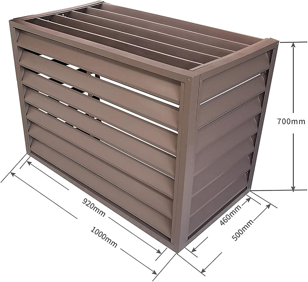 GENERIC Housse De Climatiseur Pour Pompe à Chaleur Extérieure - Clôture Décorative En Alliage D'aluminium Durable Pour Unités De Condensateur - Bouclier CVC Résistant Aux Intempéries