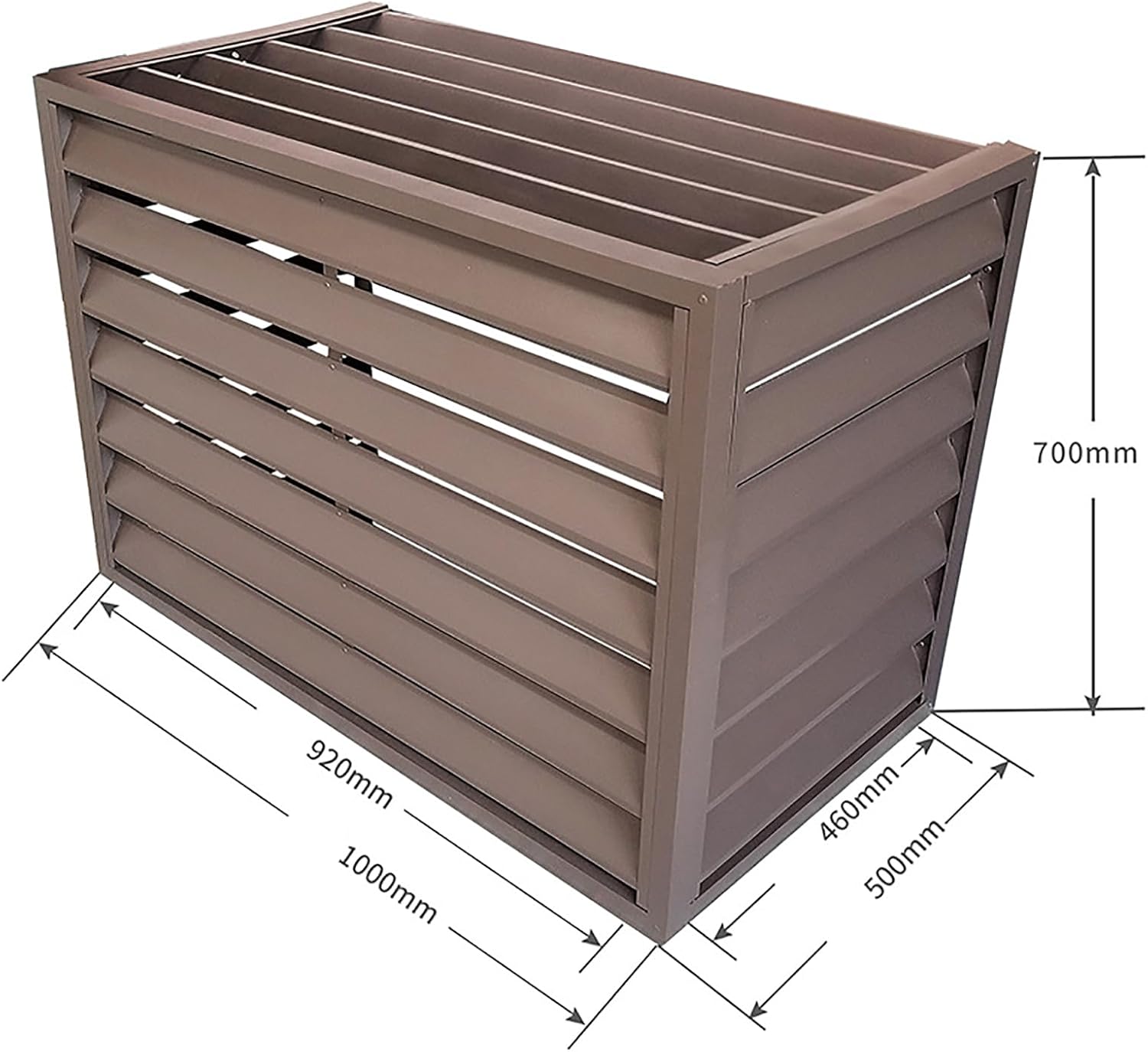 GENERIC Housse De Climatiseur Pour Pompe à Chaleur Extérieure - Clôture Décorative En Alliage D'aluminium Durable Pour Unités De Condensateur - Bouclier CVC Résistant Aux Intempéries