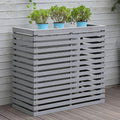  Housse En Bois Pour Climatiseur – Protection Extérieure Pour Climatiseurs Et Pompes à Chaleur – Clôture élégante Pour Dissimuler Le Climatiseur, Idéale Pour Une Utilisation En Extérieur