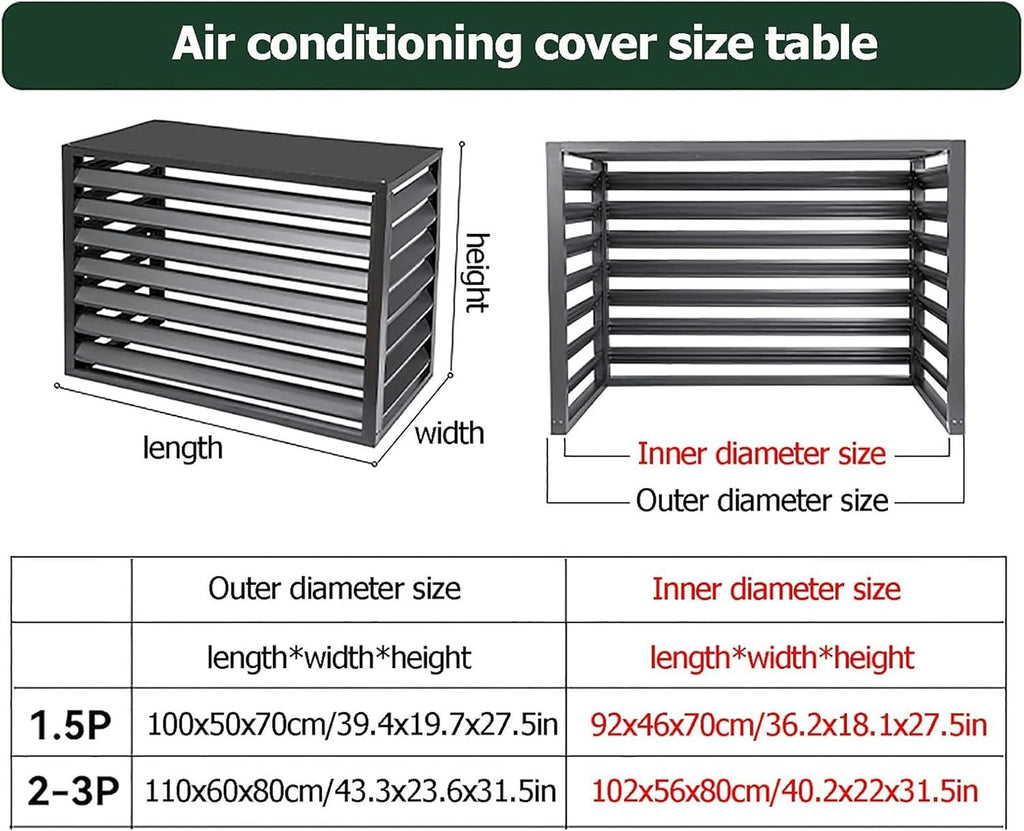  Housse De Protection Extérieure En Aluminium Pour Climatiseur, écran De Protection Et Support De Fleurs Pour Pompes De Piscine Et Grilles De Poubelle, Bouclier De Protect