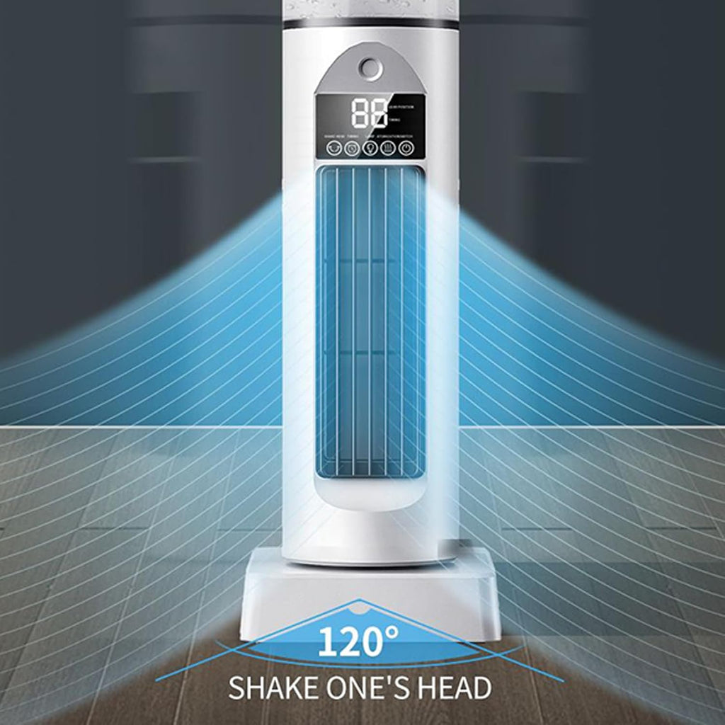  Ventilateur AC Portable – Climatiseur D'air Frais, Refroidisseur Silencieux Sans Pales Avec 6 Vitesses, Télécommande, Réservoir D'eau, Humidificateur Avec Minuterie De 6 Heures Pour Chambre à